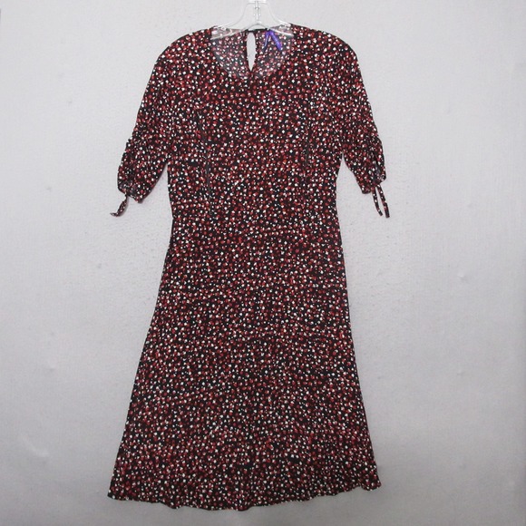 Seraphine Dress Women 4 Floral Boho‎ Maternity Nursing Short Sleeve Ruche Zip - Picture 1 of 10